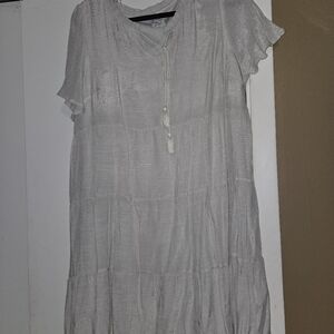 Naif Ladies Babydoll Style Light Beige Women's Dress